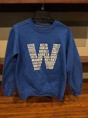 Chicago Cubs world series champs Sweatshirt with White Logo Print